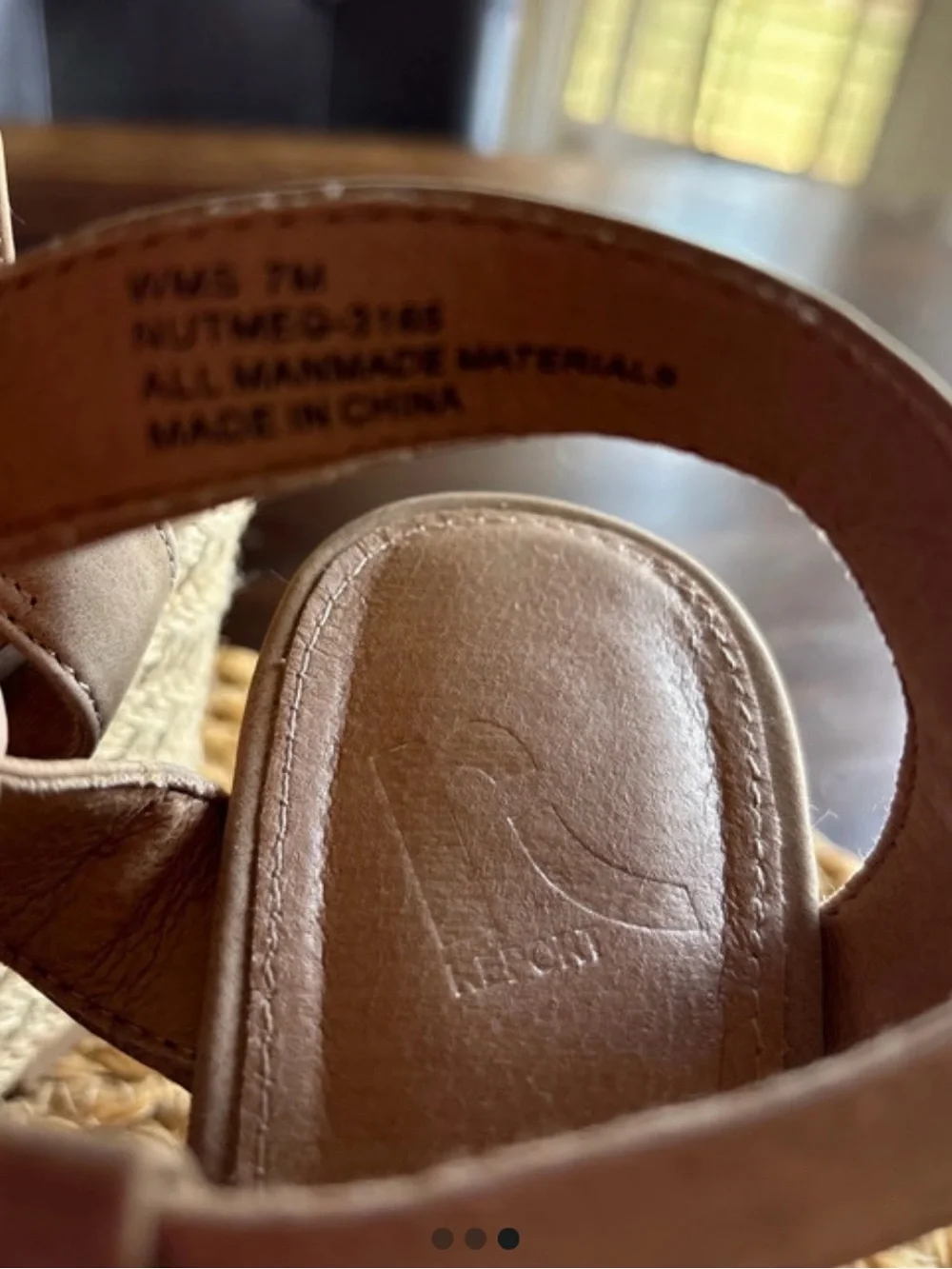 Report Taupe Braided Espadrille Wedge Sandals